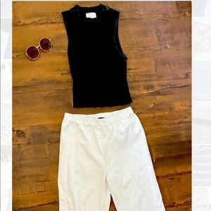 Vintage wide leg cropped pants